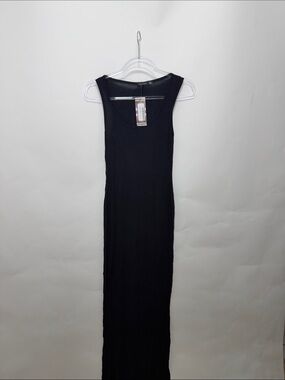 Boohoo Black Sleeveless Maxi Dress - Scoop Neck